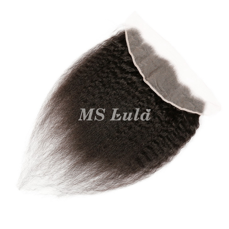 Virgin Human Hair Kinky Straight 13x4 13x6 HD Lace Frontal - 图片 6